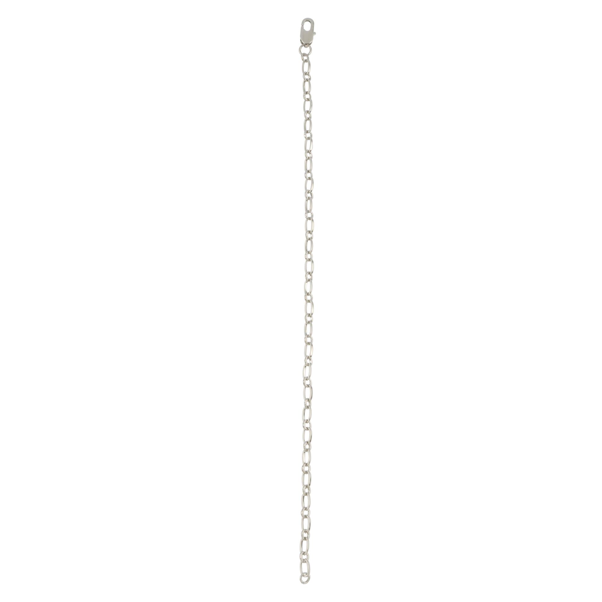7.5" Rhodium Paperclip Charm Bracelet by Bead Landing™